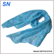 Bufanda azul de la bufanda de la tela escocesa de la manera del OEM de la fábrica